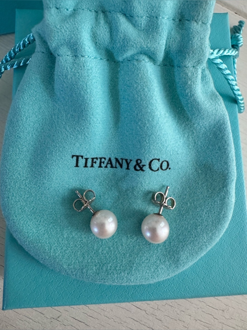 Authentic Tiffany & Co. Ziegfeld Collection Pearl Earrings
